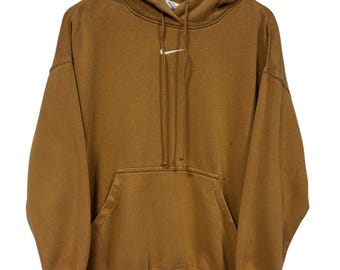 Bluza z kapturem Nike Brown Center Swoosh, rozmiar L