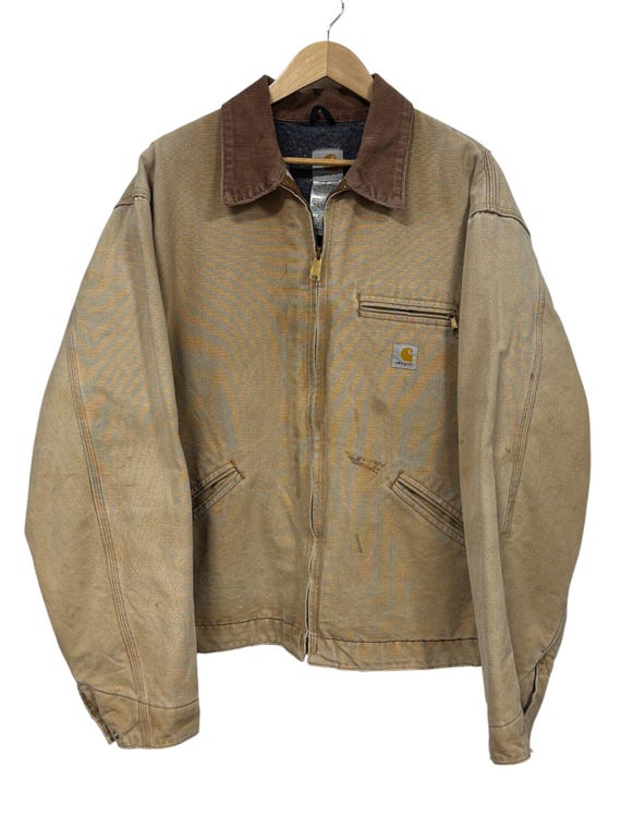 Vintage Carhartt Made in USA J01 Brown Detroit Jacket Blanket