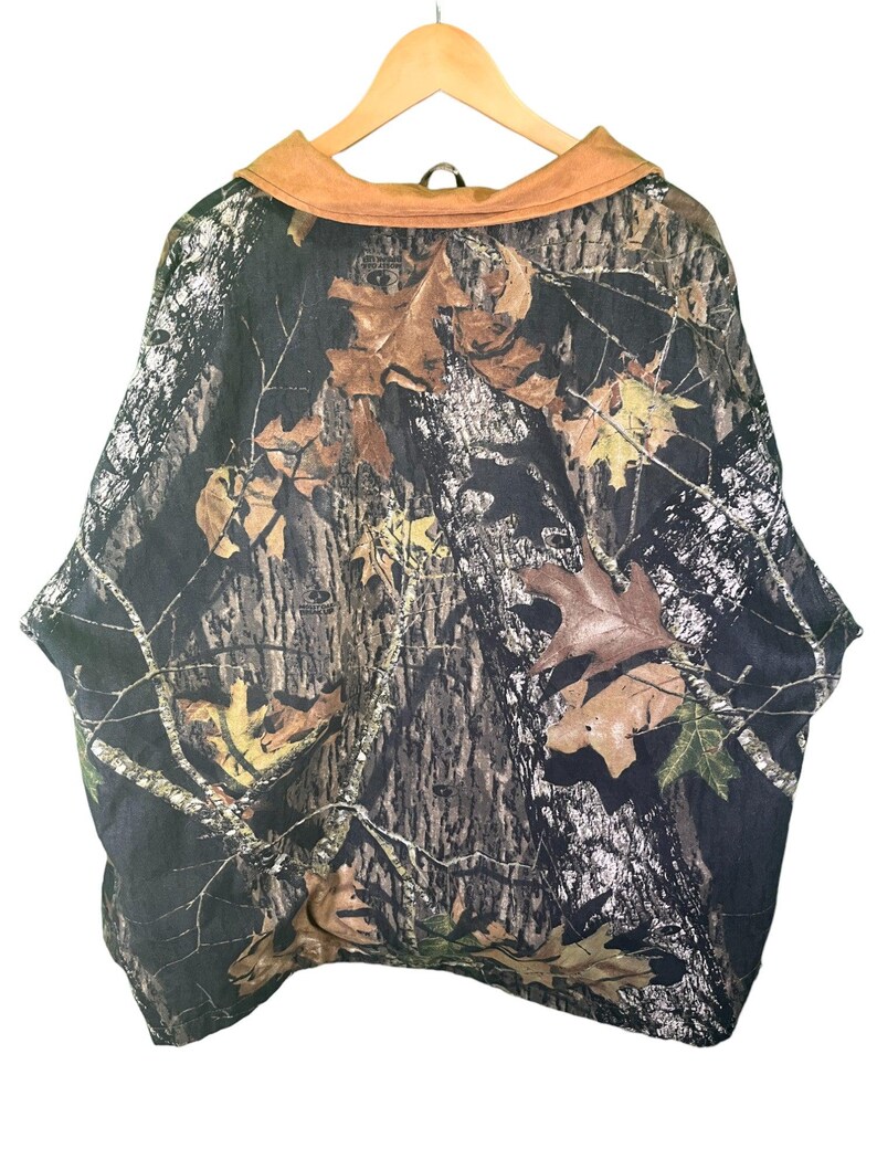 Vintage Mossy Oak Hunter Woodland Camo Duck Jacket Size XL image 2