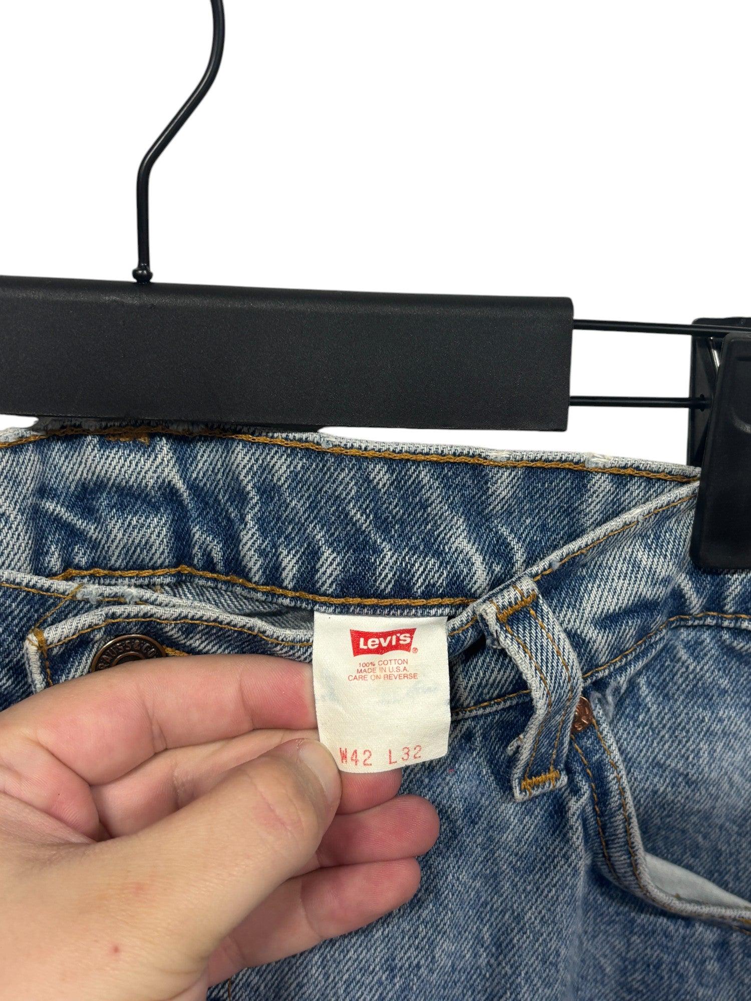 Vintage 90's Levi's 517 Bootcut Orange Tab Denim Jeans Size 40x30