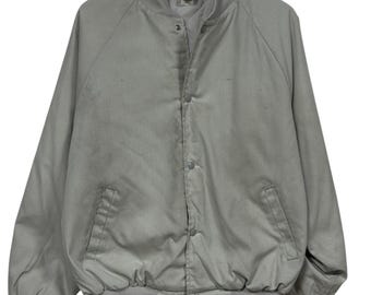 Large 50s Embroidered Satin Bowling Jacket / Chainstitch 1950s