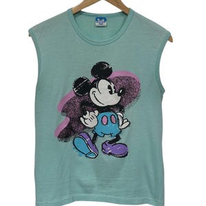 Vintage 90&#39;s Disney Mickey Mouse Tank Top Shirt Size Medium