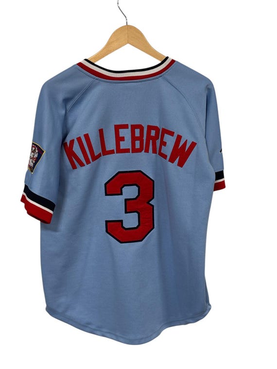 Maillot Baseball Vintage Minnesota Twins Majestic - Taille 2XL - Blanc Brodé - Occasion