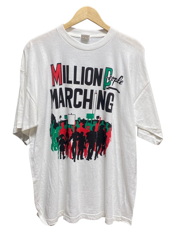 Vintage 90's Million People Marching Graphic Tee S