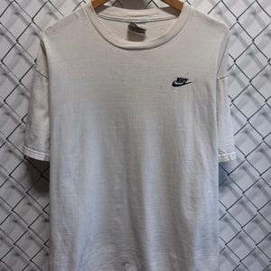 Vintage Y2K Nike Futura Swoosh Logo Graphic Tee Size XL image 1