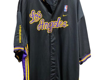 Vintage Nike Los Angeles Lakers Script Shooting Warm Up-tröja storlek XXL
