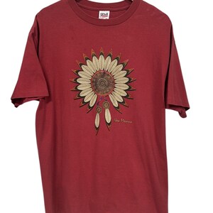 Vintage jaren 90 New Mexico Tribal Art Graphic T-shirt maat XL