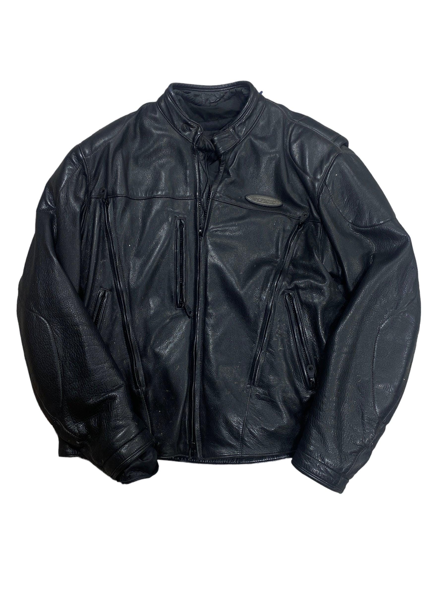 Harley-Davidson FXRG　シングルライダースジャケット Vintage Harley Davidson FXRG Series 1 Genuine Leather Biker