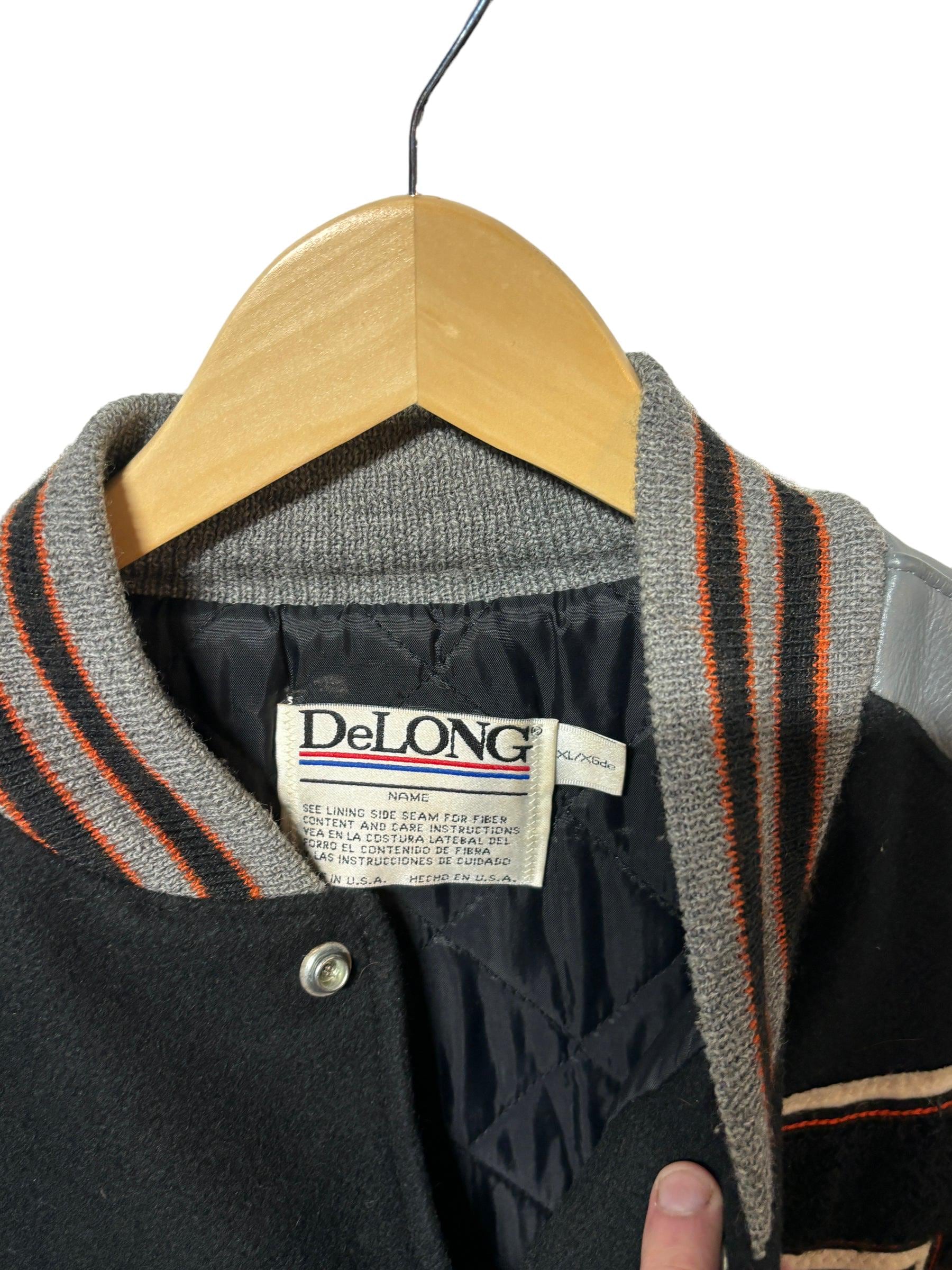Vintage 80's Delong Bengal Tigers Football Letterman Jacket Size