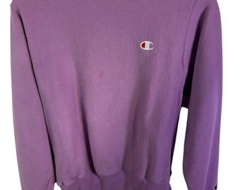 Vintage 00's Champion Reverse Weave Purple Crewneck Size XS
