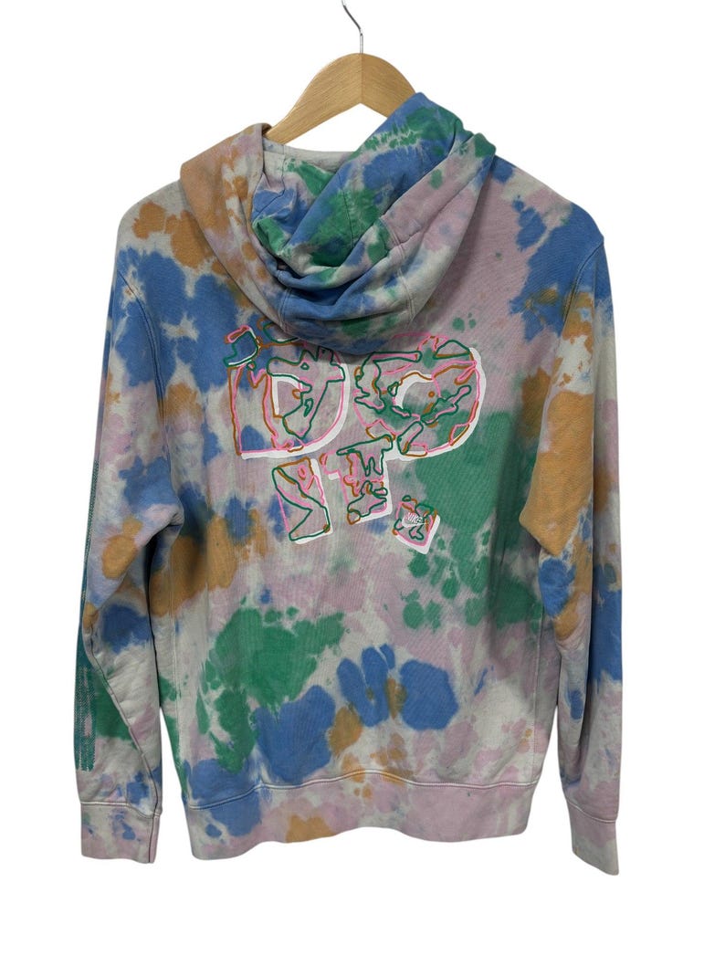 Nike Tie Dye Swoosh Logo Hoodie Size Small image 2