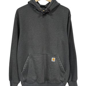 Carhartt Classic Logo Faded Grey Hoodie Size XL
