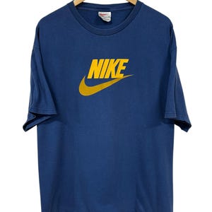 Vintage 90&#39;s Nike Futura Logo Swoosh Graphic Tee Size XL