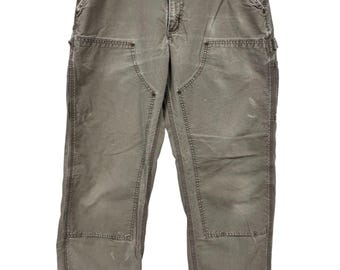 ヴィンテージ 90 年代 カーハート ダブルニー モスグリーン ダンガリー