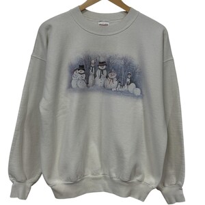 Vintage 90&#39;s Snowman Christmas Graphic Sweater Size Large