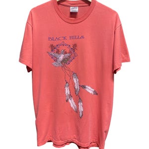 Vintage 90&#39;s Oneita Black Hills Graphic Tee Size Large