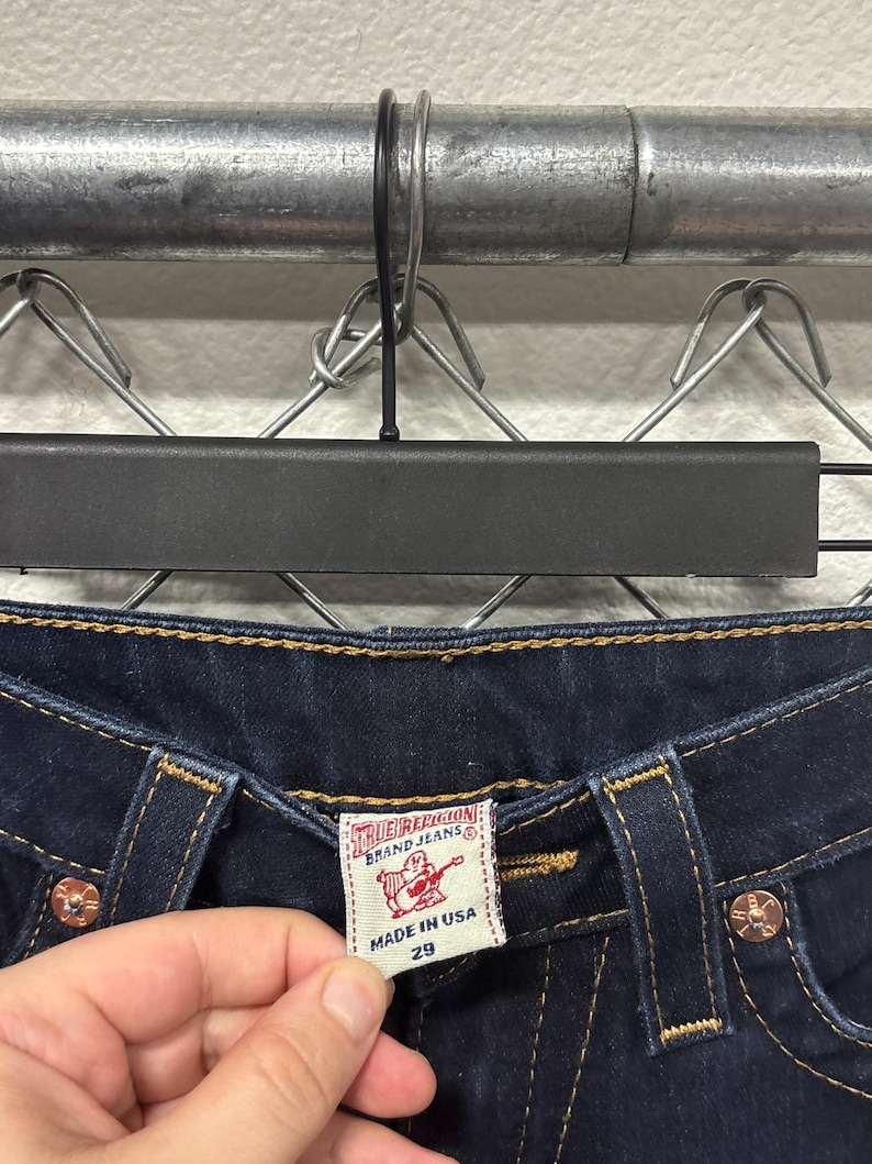 Vintage Y2K True Religion Women's Billy Dark Wash Jeans Size 29x32 image 3