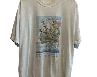 Vintage Humane Society Animals Ark Graphic Tee Size XL
