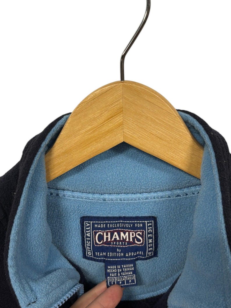 Vintage 00's University North Carolina Tar Heels Quarter Zip Sweater Size Small image 3