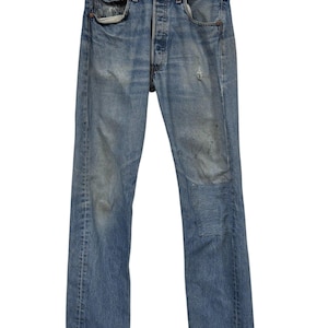 Vintage Levi&#39;s 501 xx Repaired Denim Jeans Size 30x33