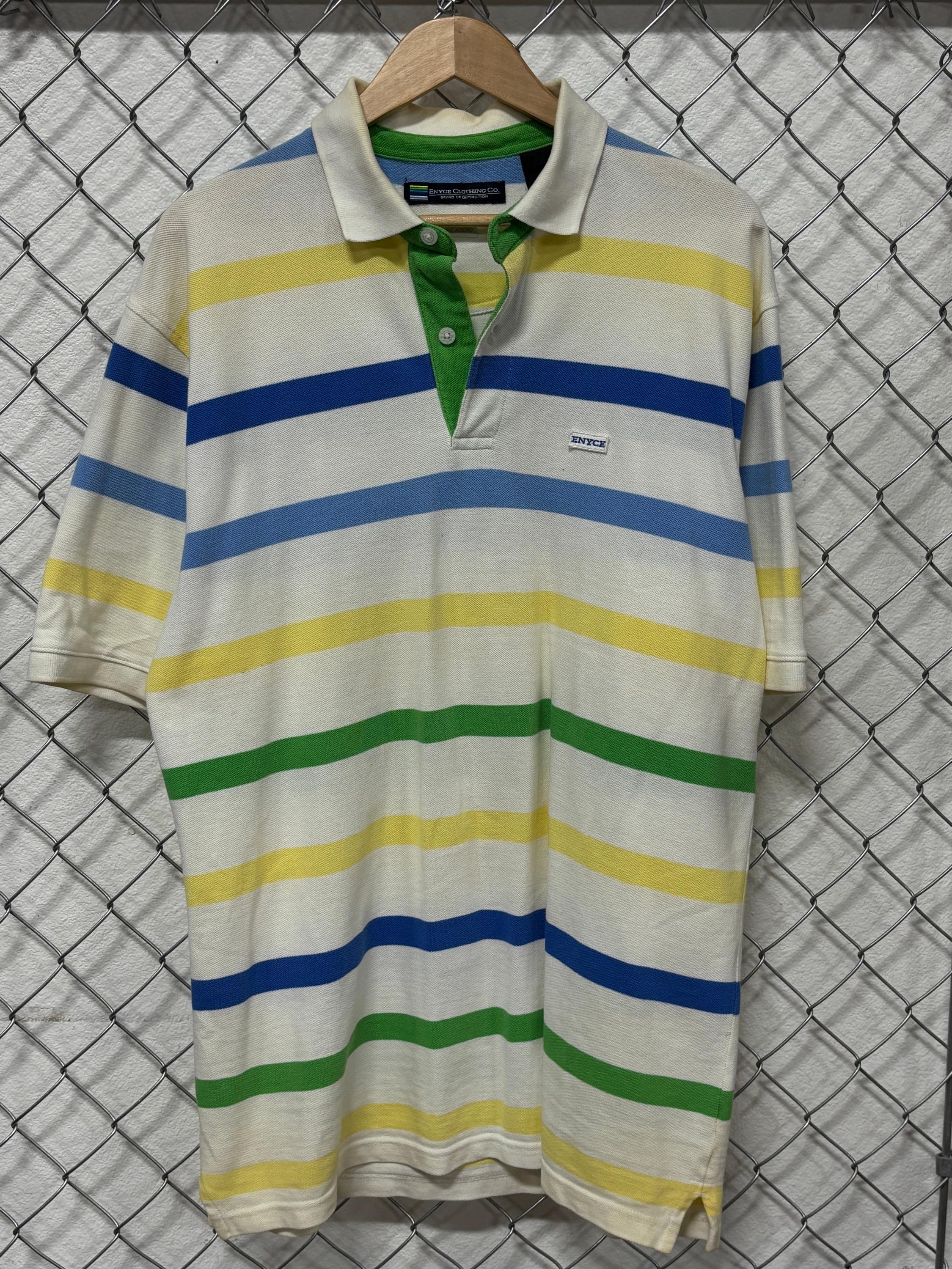 Vintage Y2K Enyce Striped Polo Shirt Size Large - Etsy