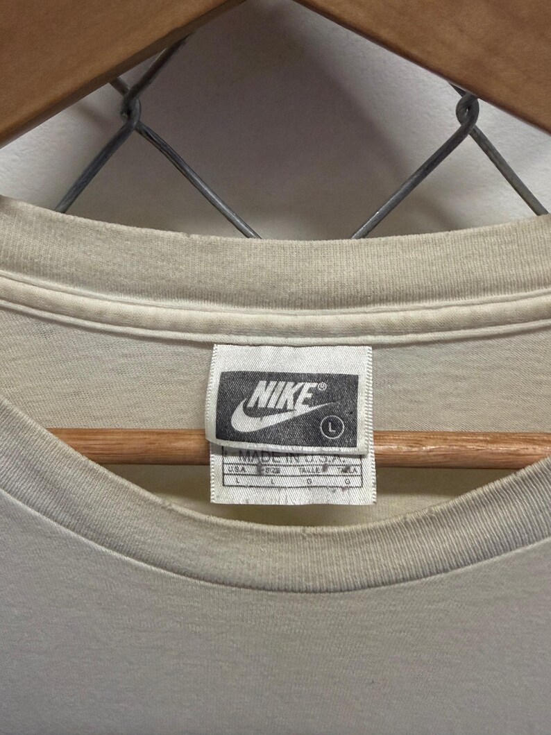 Vintage 90er Jahre Nike Swoosh Spellout Big Logo Graphic Tee Size Large Bild 2