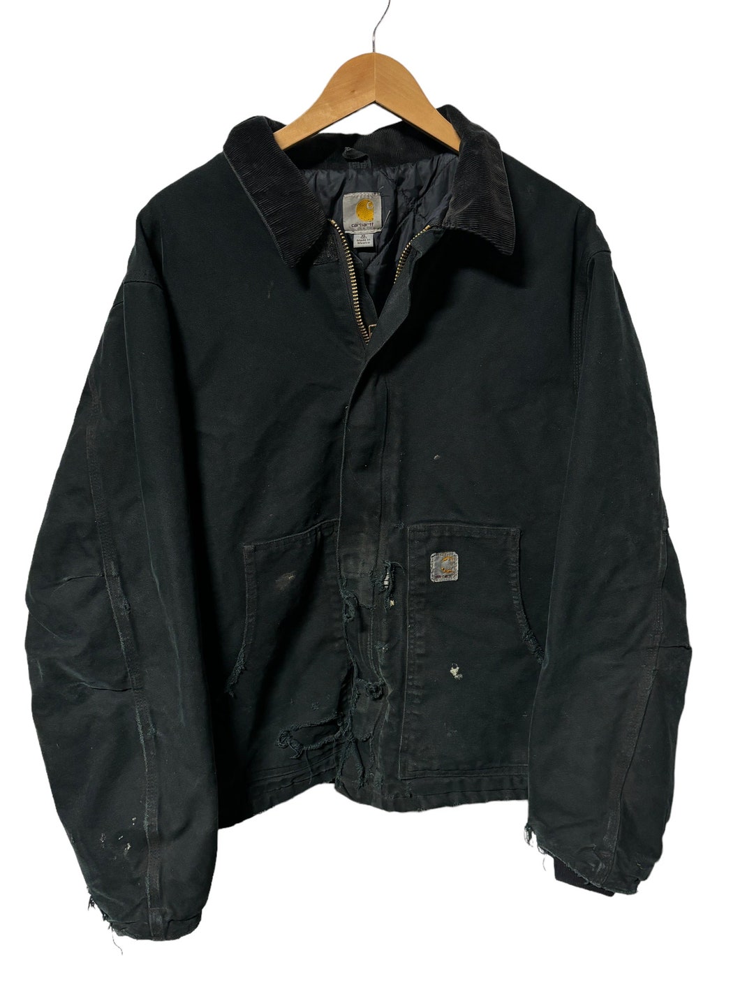 Vintage Carhartt J002 BLK Distressed Zip up Work Jacket Size XL Tall - Etsy