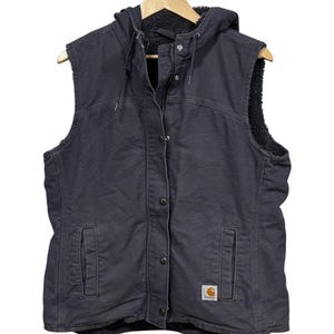 Vintage Damen Carhartt Sherpa Lined Workwear Weste Größe Large