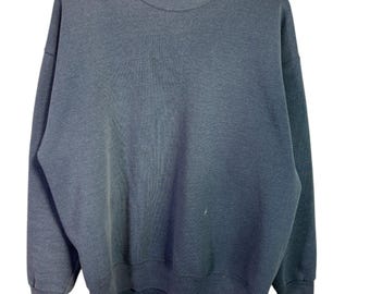 Vintage 90's Member's Mark Blue Blank Crewneck Sweater Size XL