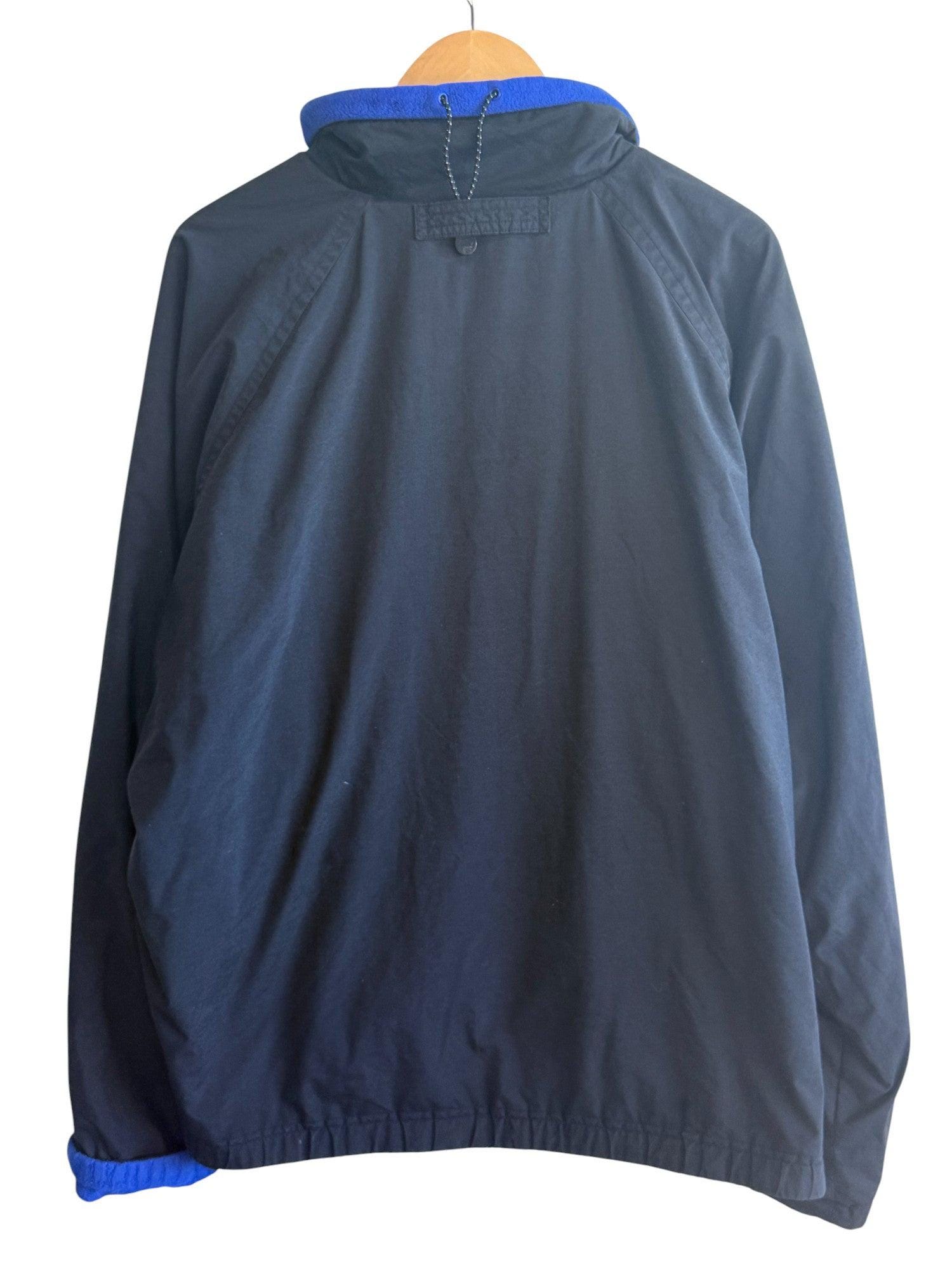 Vintage 90's Nautica Competition Blue Reversible Fleece Jacket