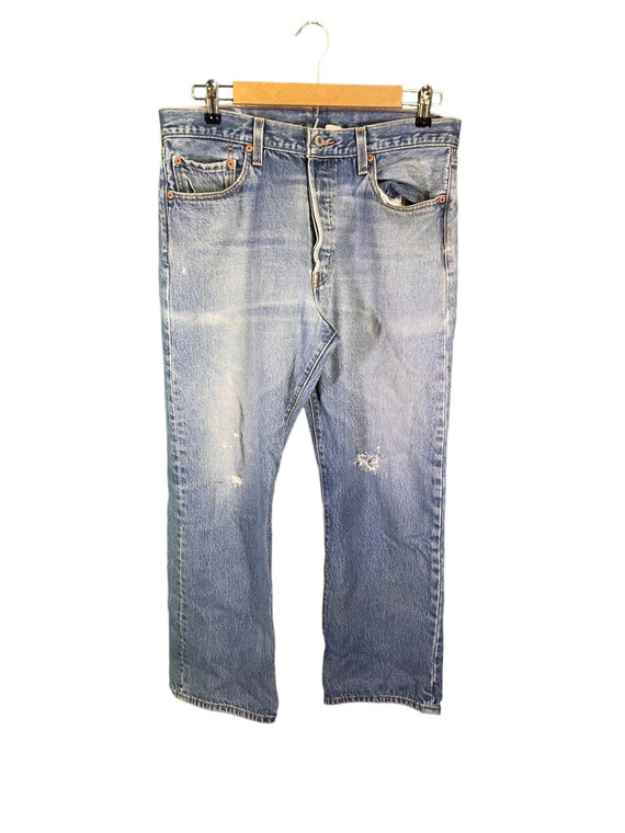 Vintage Levi's 501XX Light Wash Faded Denim Jeans 