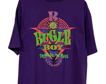 Vintage 90's Bugle Boy Increase the Peace Graphic Tee Size XL