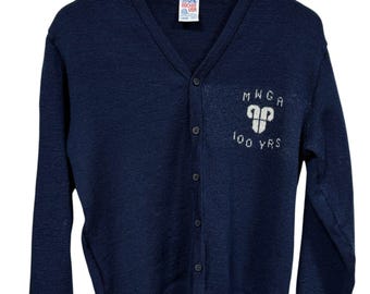 Vintage 80's MWGA Montana Wool Growers Association Cardigan Size Small