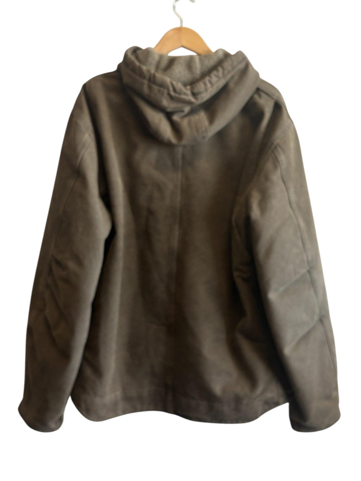 carharttジャケットアウターM size Carhartt J141 MRH Sherpa Lined Brown Zip up Work Jacket Size