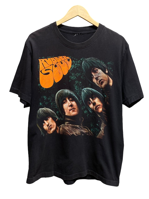 THE BEATLES ビートルズ RUBBER SOUL Tシャツ 90s 白 VINTAGE 90's THE BEATLES RUBBER SOUL HANES ALL OVER PRINT