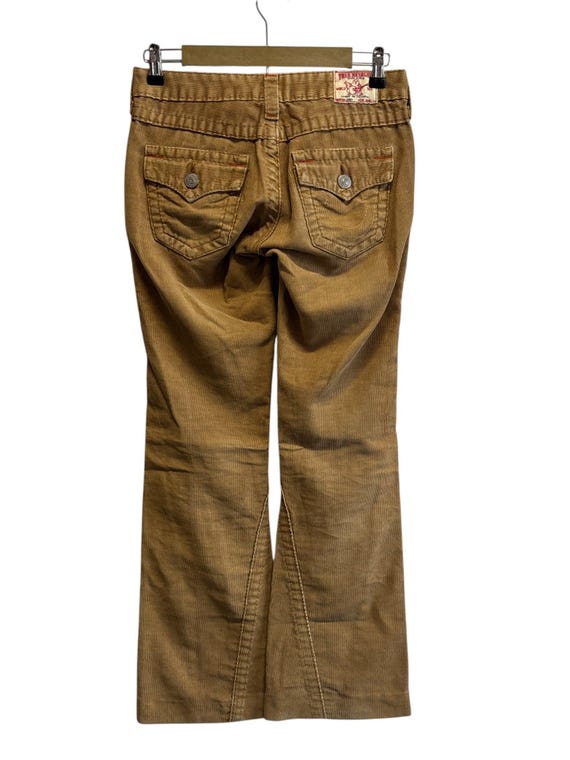 Vintage Y2K True Religion Brown Joey Flared Corduroy Pants Size