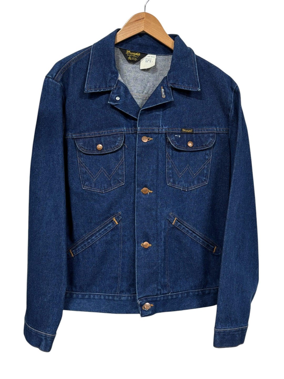 HUECLOSET DESTROYED NON‐COLLAR DENIM JACKET (2colors)BTR124 Dark washed jean jacket with distressed | Depop