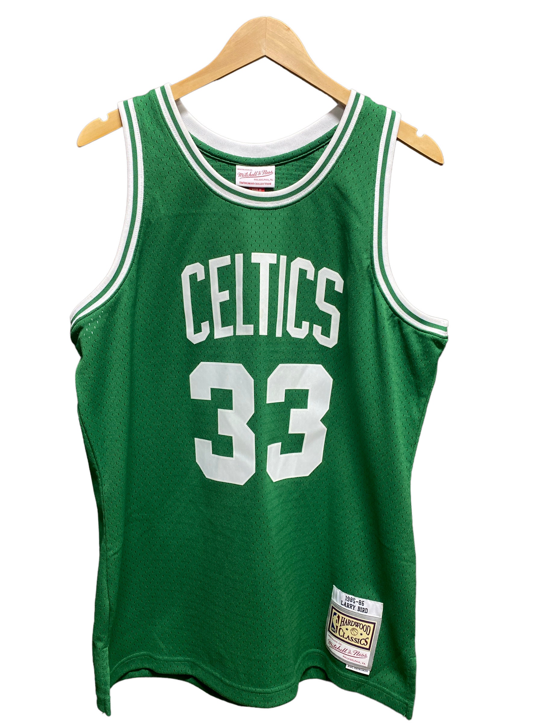 Boston Celtics Majestic NBA Green Hardwood Classics Throwback Jersey XXL