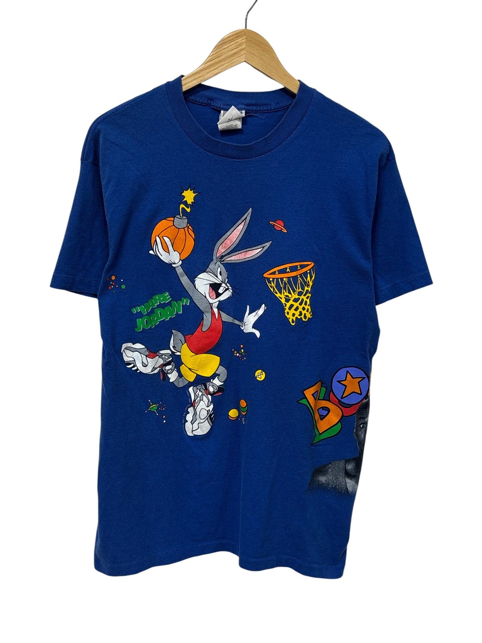 Vintage 90's Nike Hare Jordan Bugs Bunny Looney Tunes Cartoon Tee