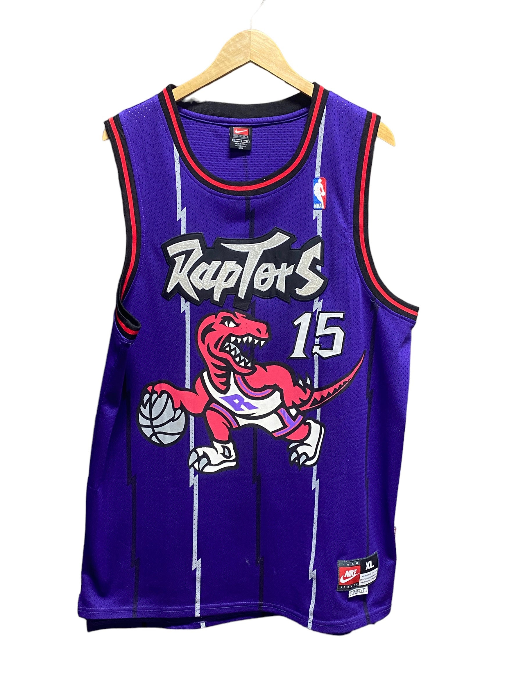 Vintage 90s NWOT Nike Red TagToronto Raptors Vince Carter Jersey Purple  Mens XL