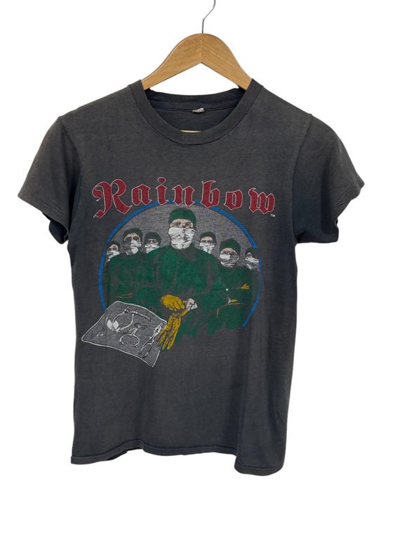 Vintage 80's Rainbow Difficult to Cure Album Promo Band Tee Size