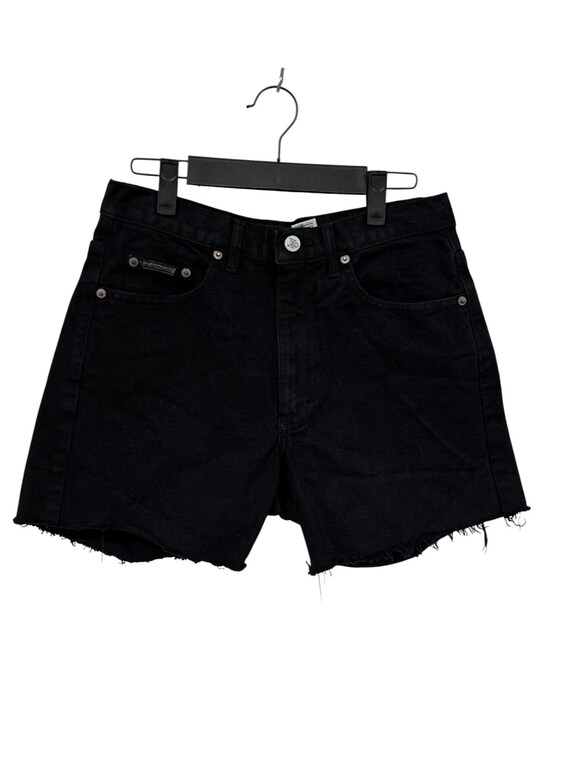 Vintage Calvin Klein Women's Black Denim Shorts Size 28 New