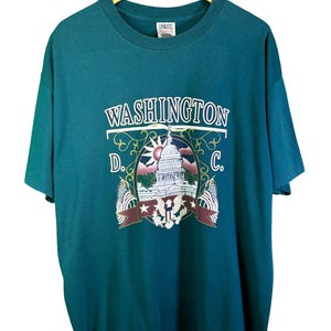 Vintage 90&#39;s Oneita Washington DC Graphic Tee Size XL