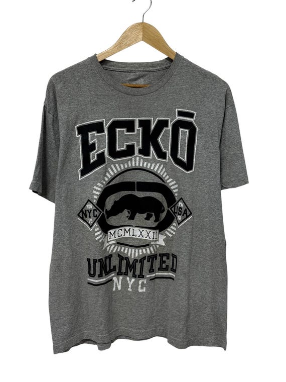 Ecko tシャツ ビッグシルエット hiphop y2k 古着 Vintage Y2K Ecko Unlimited Classic Logo Big Print Graphic Tee Size