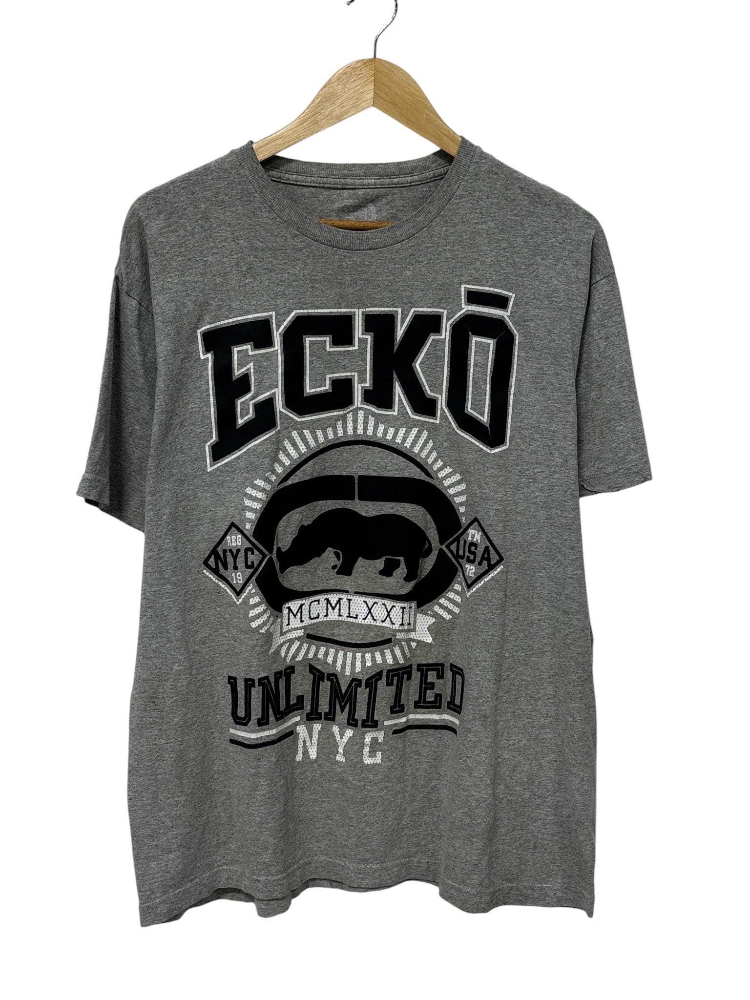 Vintage Y2K Ecko Unlimited Classic Logo Big Print Graphic Tee Size 