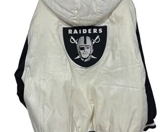 Vintage Reebok Oakland Raiders Full Zip Puffer Jacket Size XL - Etsy