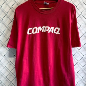 Vintage 90's Compaq Computers Logo Graphic Tee Size XL
