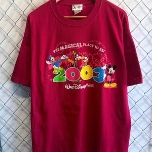 Vintage Y2K Walt Disney World Cartoon Graphic Tee Size XL image 1