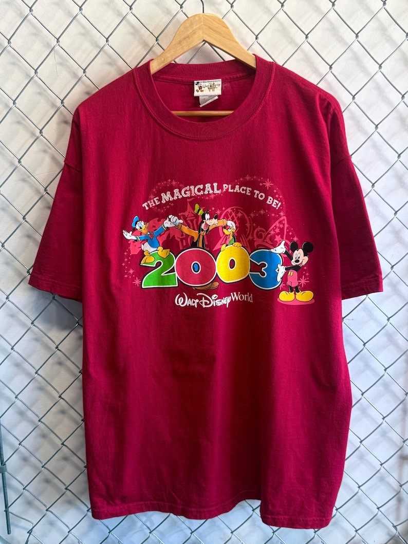 Vintage Y2K Walt Disney World Cartoon Graphic Tee Size XL image 1