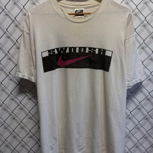 Vintage 90er Jahre Nike Swoosh Spellout Big Logo Graphic Tee Size Large Bild 1